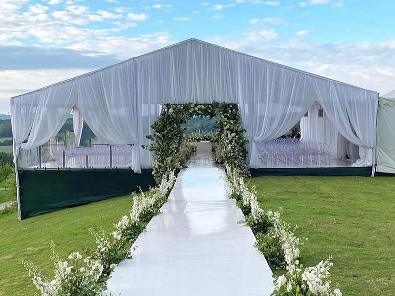 wedding ceremony frame tent