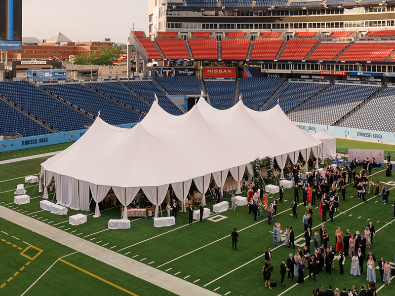 Outdoor Stillwater Wedding Tent